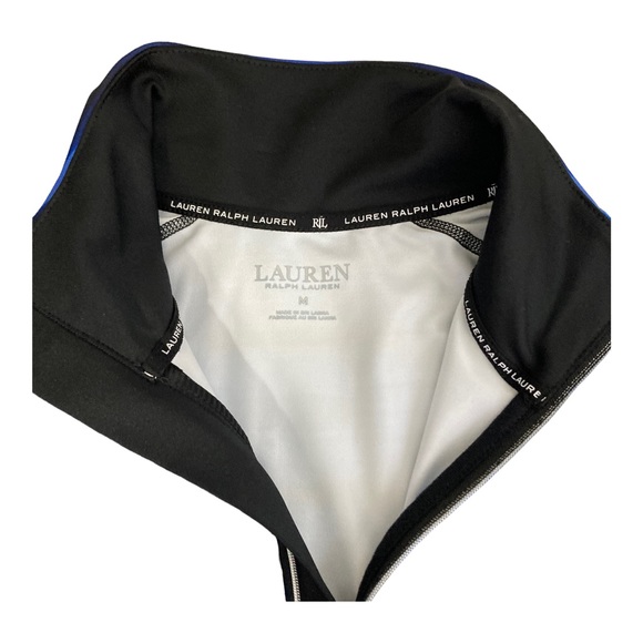 Lauren ralph lauren Pullover Blue Thumb Holes women active wear M 1/4 Zipper - Picture 10 of 16